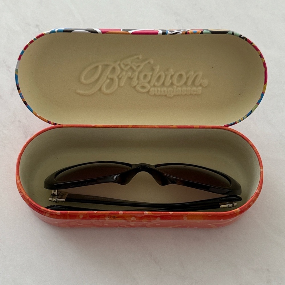 Brighton Black Sunglasses with Colorful Floral Case - Picture 13 of 14